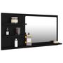 Voir la diapositive 3 : VIDAXL Miroir de salle de bain noir 90x10,5x45 cm bois d'ingenierie