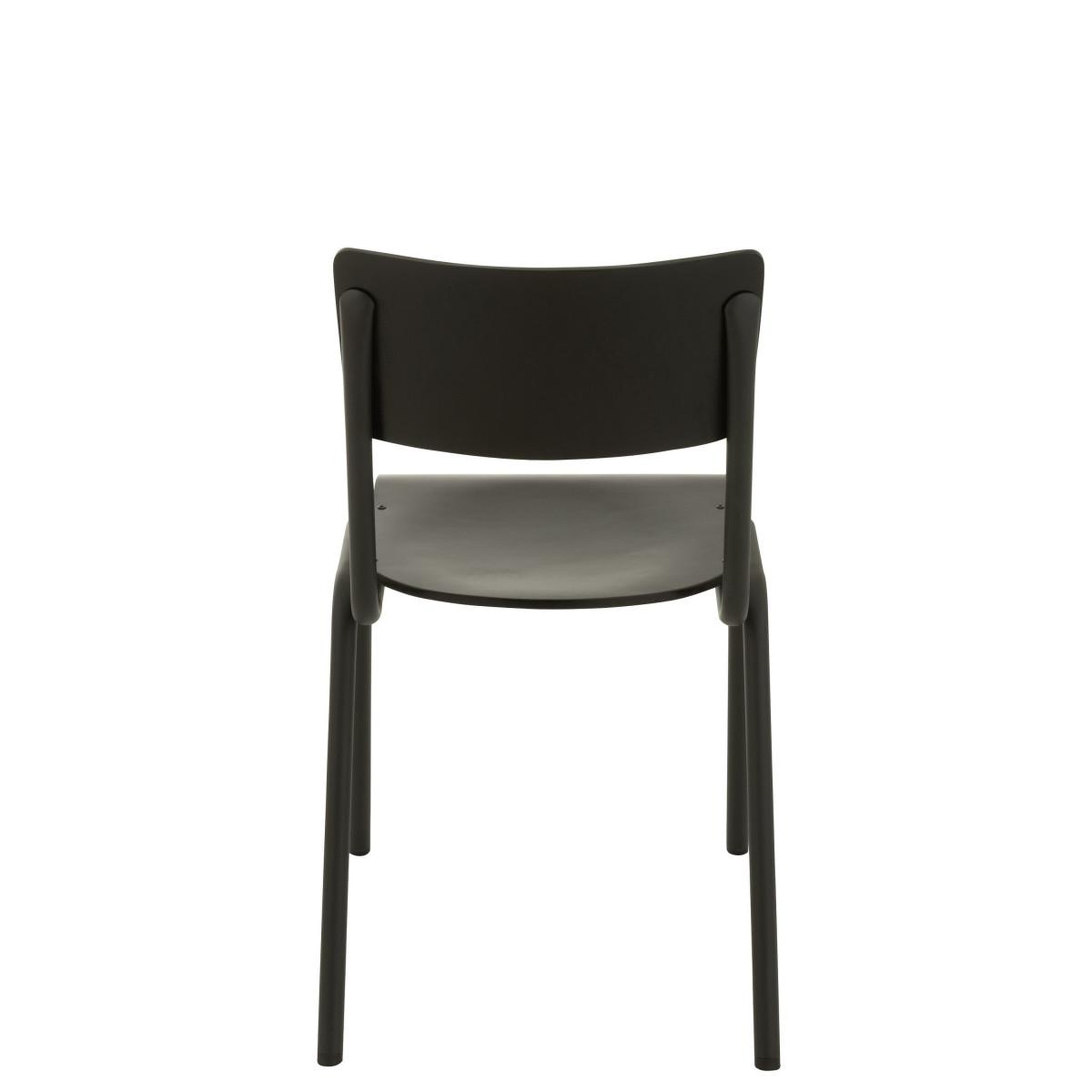Voir la diapositive 4 : J-LINE Chaise vintage en bois  mauricio  82cm noir