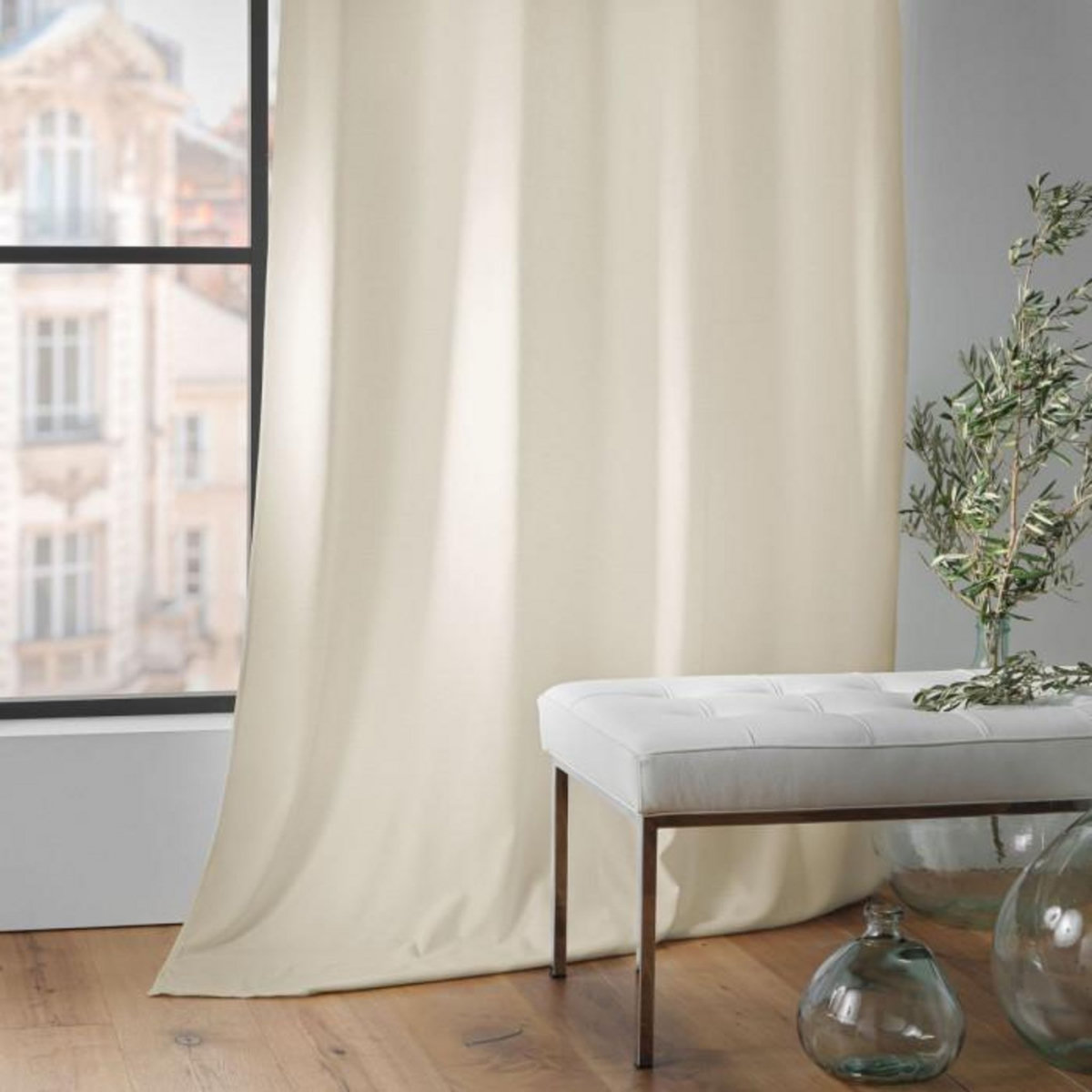 Paris Prix Rideau à Œillets Velours  Novana  135x260cm Lin