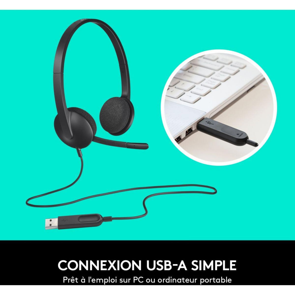 Logitech Micro-casque H340 USB Headset