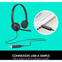 Voir la diapositive 4 : Logitech Micro-casque H340 USB Headset