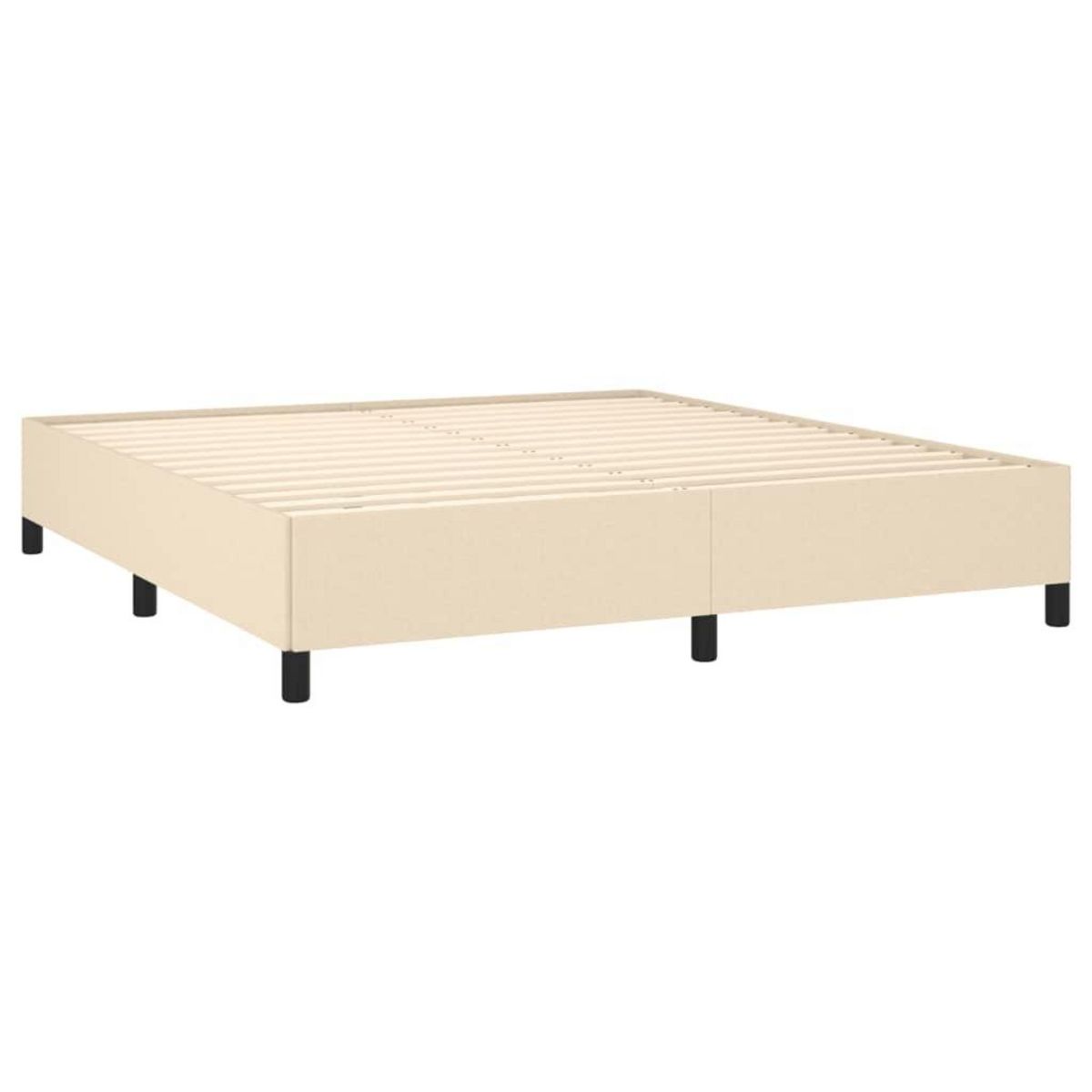 VIDAXL Cadre de lit sans matelas creme 160x200 cm tissu