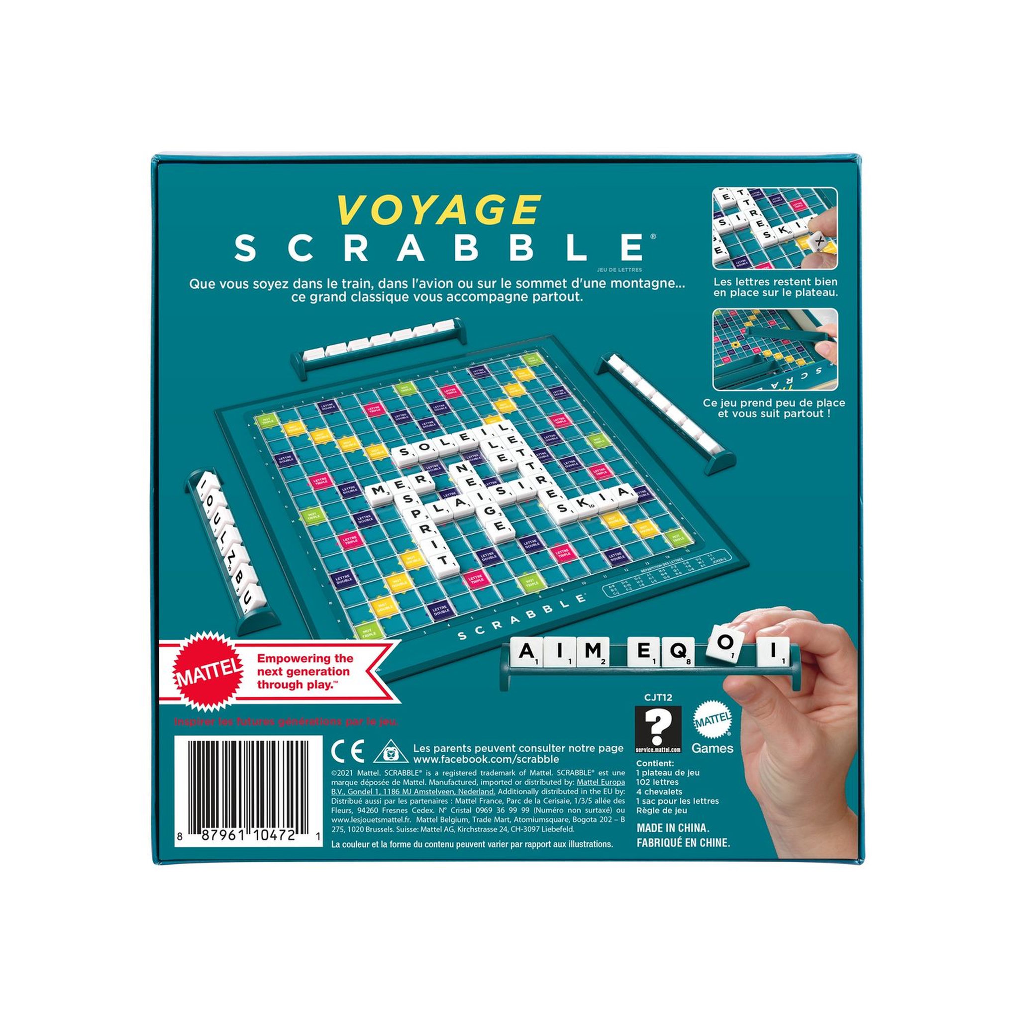 Voir la diapositive 5 : MATTEL Jeu Scrabble Voyage