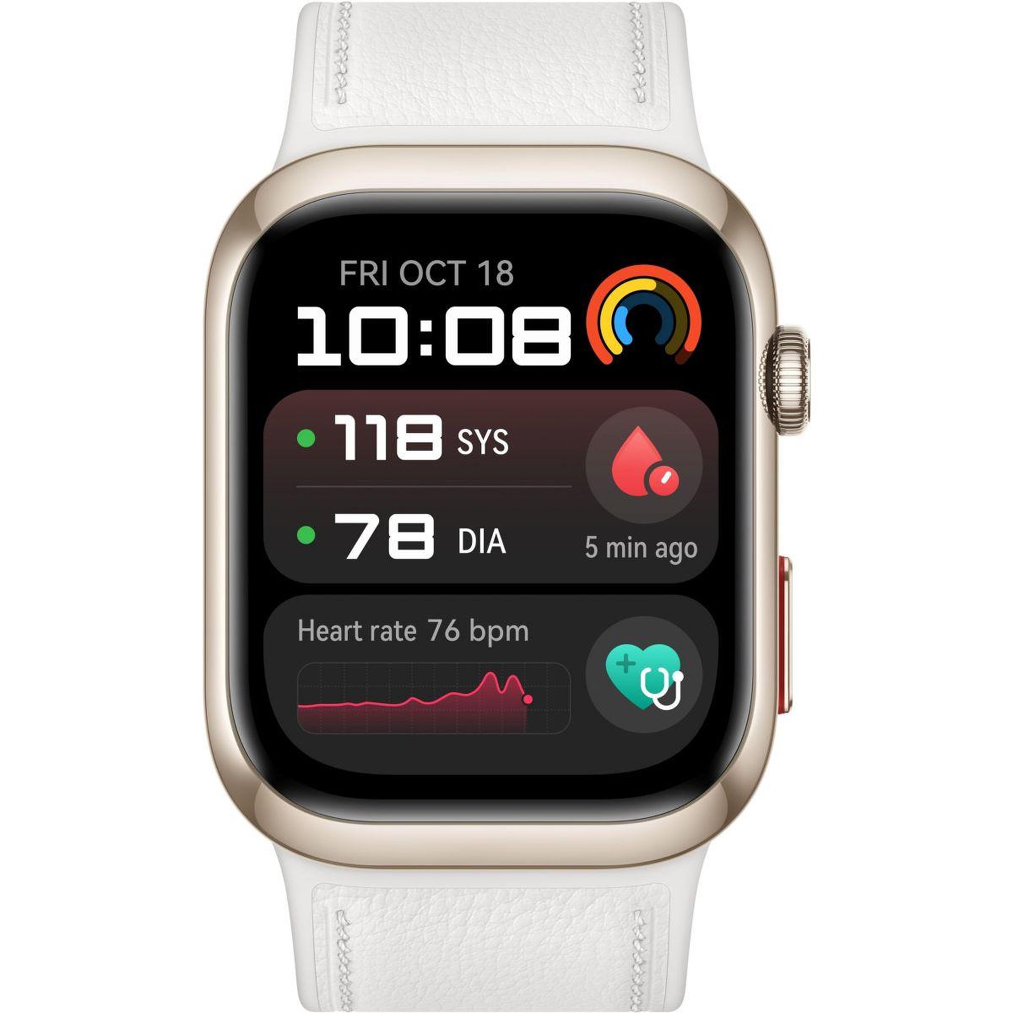 Voir la diapositive 1 : HUAWEI Montre connectée Watch D2 Cuir Blanc