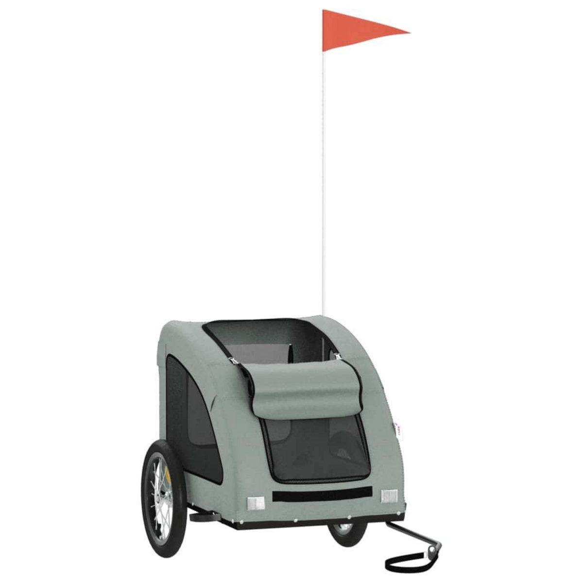 VIDAXL Remorque de velo pour animaux de compagnie gris