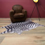 Voir la diapositive 3 : Paris Prix Tapis Peau de Zèbre  Imitation  120x158cm Noir