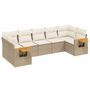 Voir la diapositive 2 : VIDAXL Salon de jardin avec coussins 7 pcs beige resine tressee
