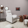 Voir la diapositive 2 : The Home Deco Factory Fauteuil relax multiposition en tissu côtelé Drammen - Beige
