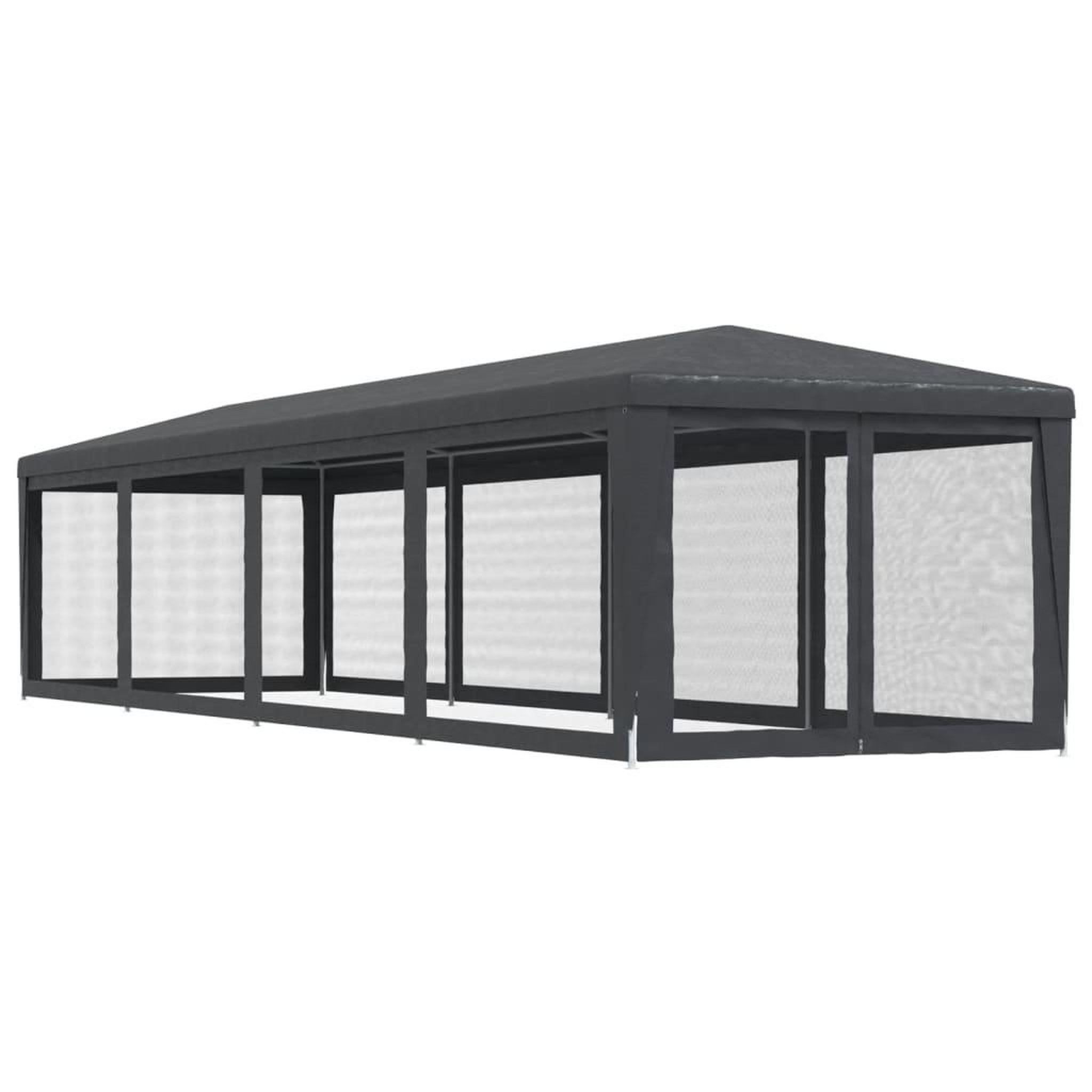 Voir la diapositive 5 : VIDAXL Tente de fete et 10 parois laterales en maille Anthracite 3x12m