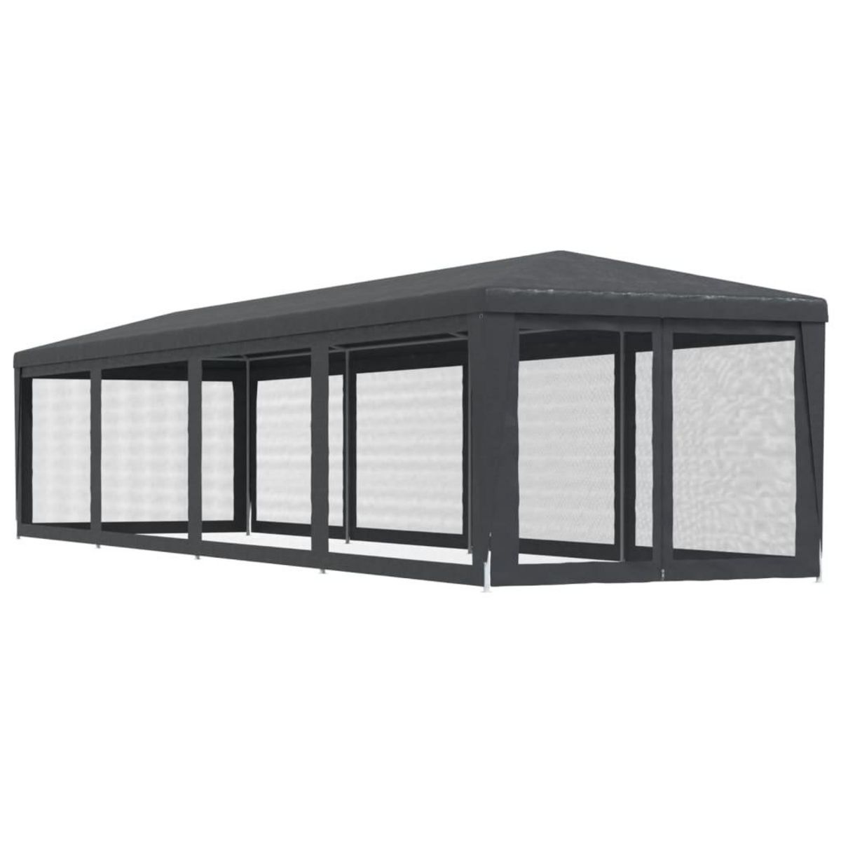 VIDAXL Tente de fete et 10 parois laterales en maille Anthracite 3x12m