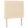 Voir la diapositive 4 : VIDAXL Tete de lit a LED Creme 100x5x118/128 cm Tissu