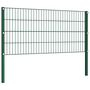 Voir la diapositive 3 : VIDAXL Panneau de cloture avec poteaux en fer 694,5 x 80 cm Vert