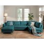 Voir la diapositive 2 : LISA DESIGN Rune - canapé panoramique - avec pouf d'appoint - 7 places - style scandinave - droit
