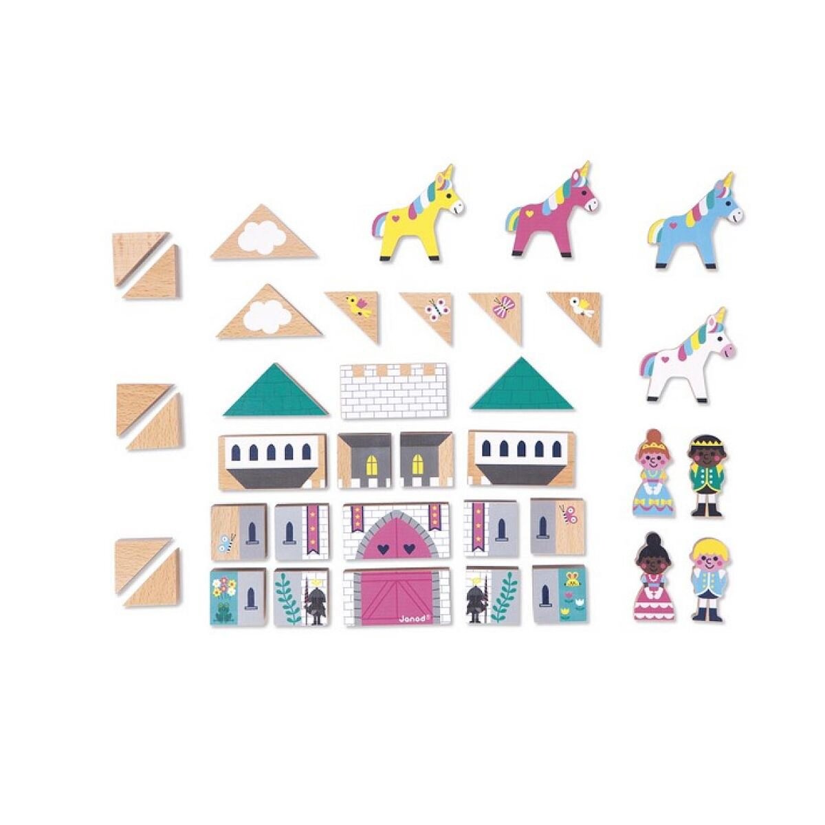 Juratoys-Janod Cross Roads - Cubes a empiler Royaume enchante