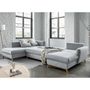 Voir la diapositive 3 : BEST MOBILIER Lagom - canapé d'angle panoramique - convertible - avec coffre - en tissu - 7 places - gauche