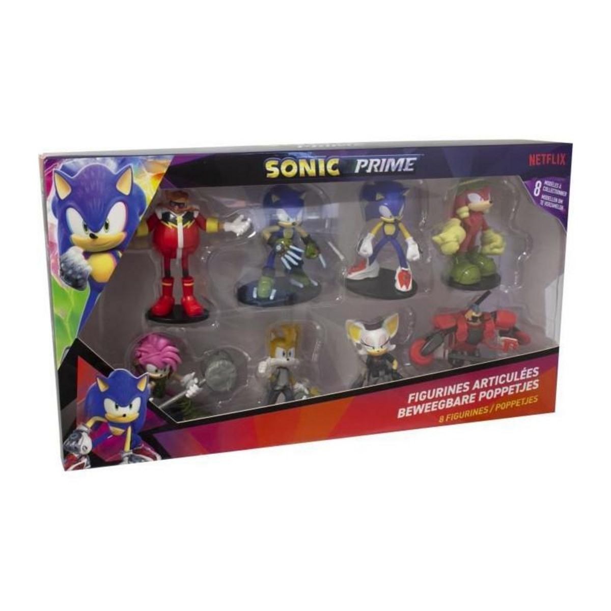 LANSAY SONIC - 8 FIGURINES ARTICULÉES - 7,5 CM (ASST)