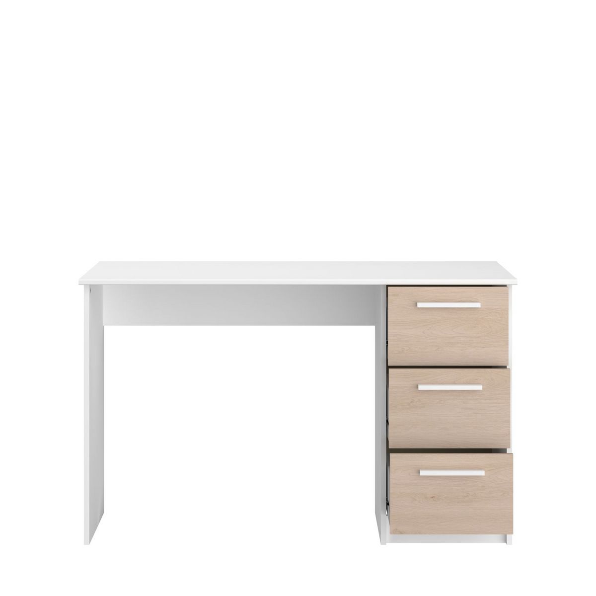 Bureau enfant droit 3 tiroirsL121 x H74 x P55cm STUDY