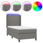 Voir la diapositive 2 : VIDAXL Sommier a lattes de lit matelas LED Gris fonce 80x200cm Tissu
