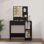 Voir la diapositive 3 : VIDAXL Coiffeuse avec LED noir 86,5x35x136 cm