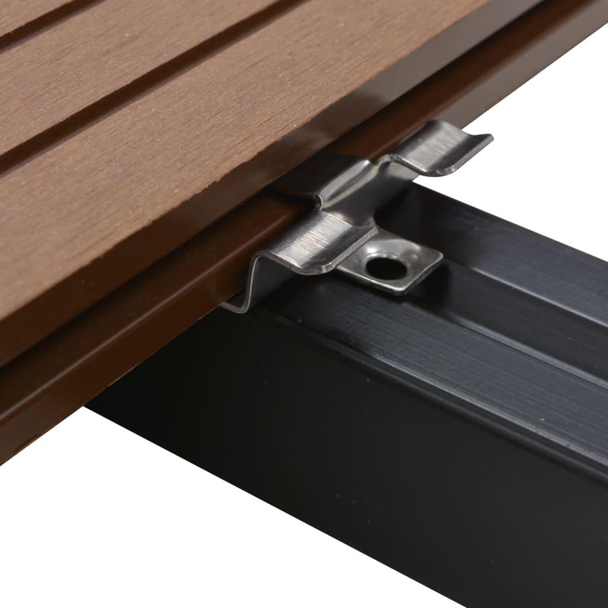 Voir la diapositive 3 : VIDAXL Clip de fixation de terrasse 100pcs et 200 vis Acier inoxydable