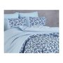 Voir la diapositive 3 : GENERIQUE Parure de lit - 1 housse de couette 220 x 240 cm + 2 taies d'oreiller 60 x 60 cm - 100% coton renforcé - Bleu