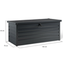 Voir la diapositive 5 : ID MARKET Coffre de rangement métal verrouillable gris anthracite pour jardin 600L 165x70x63 cm