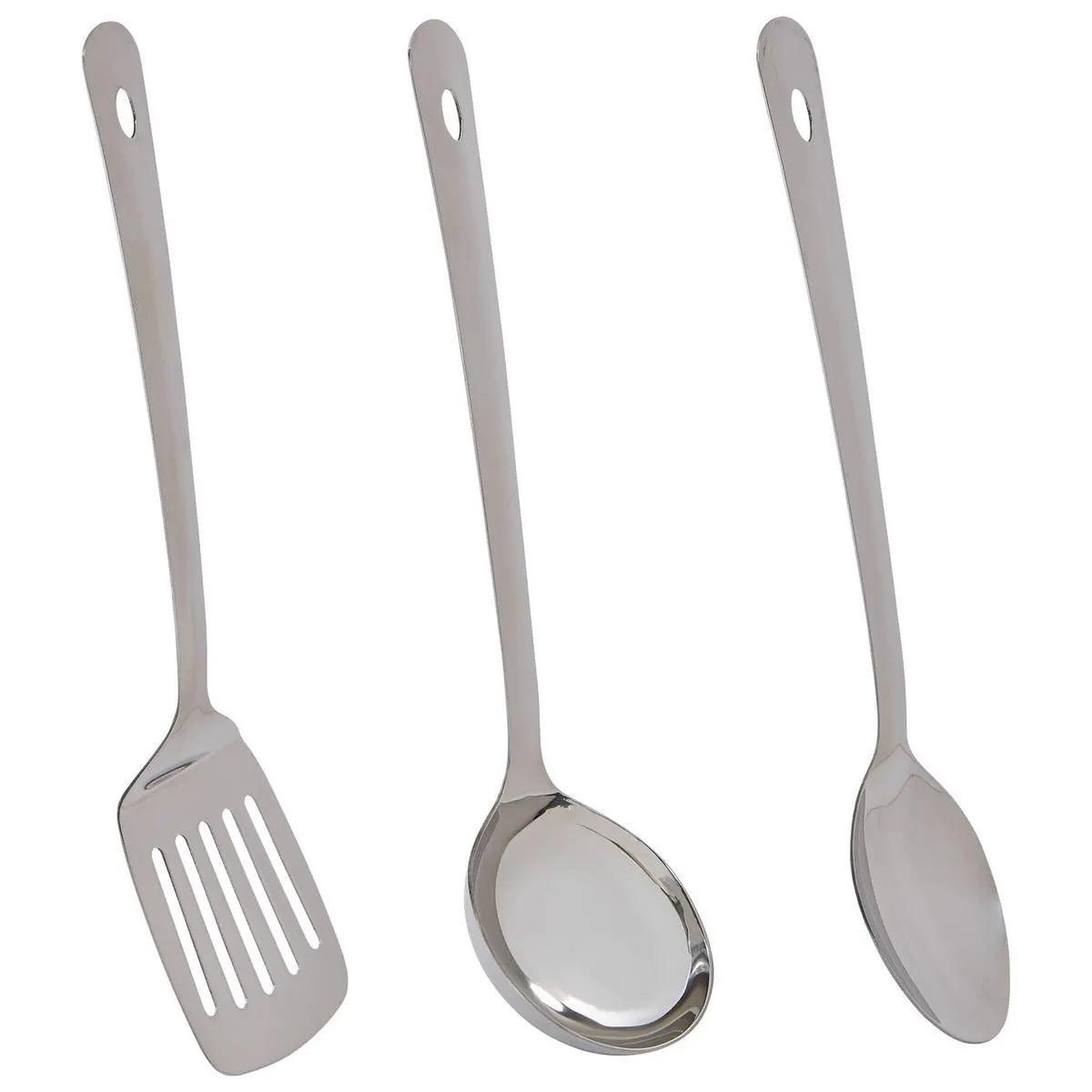 FIVE Lot de 3 ustensiles de cuisine  brillance  33cm argent