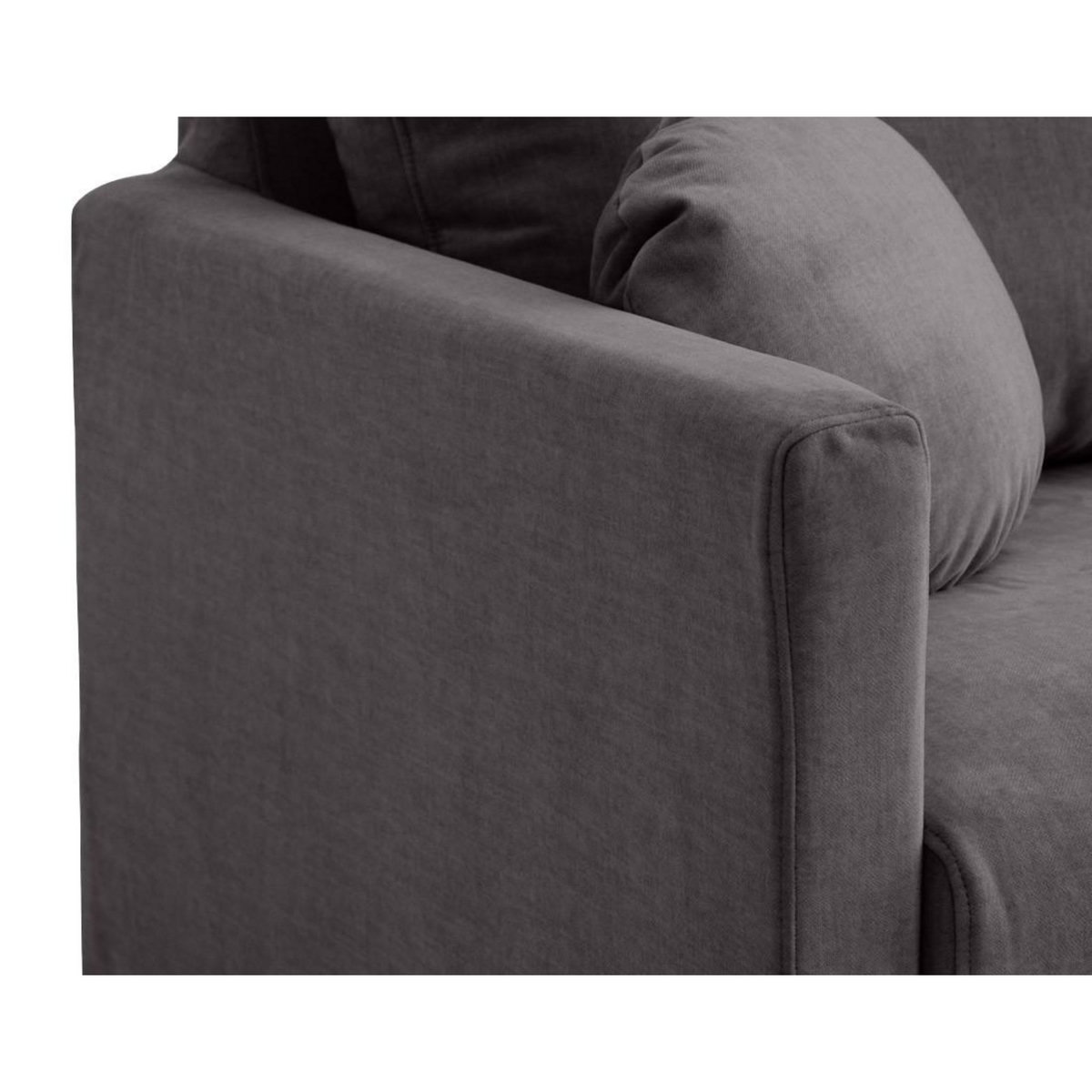 LISA DESIGN Serena - canapé droit déhoussable 3 places en velours