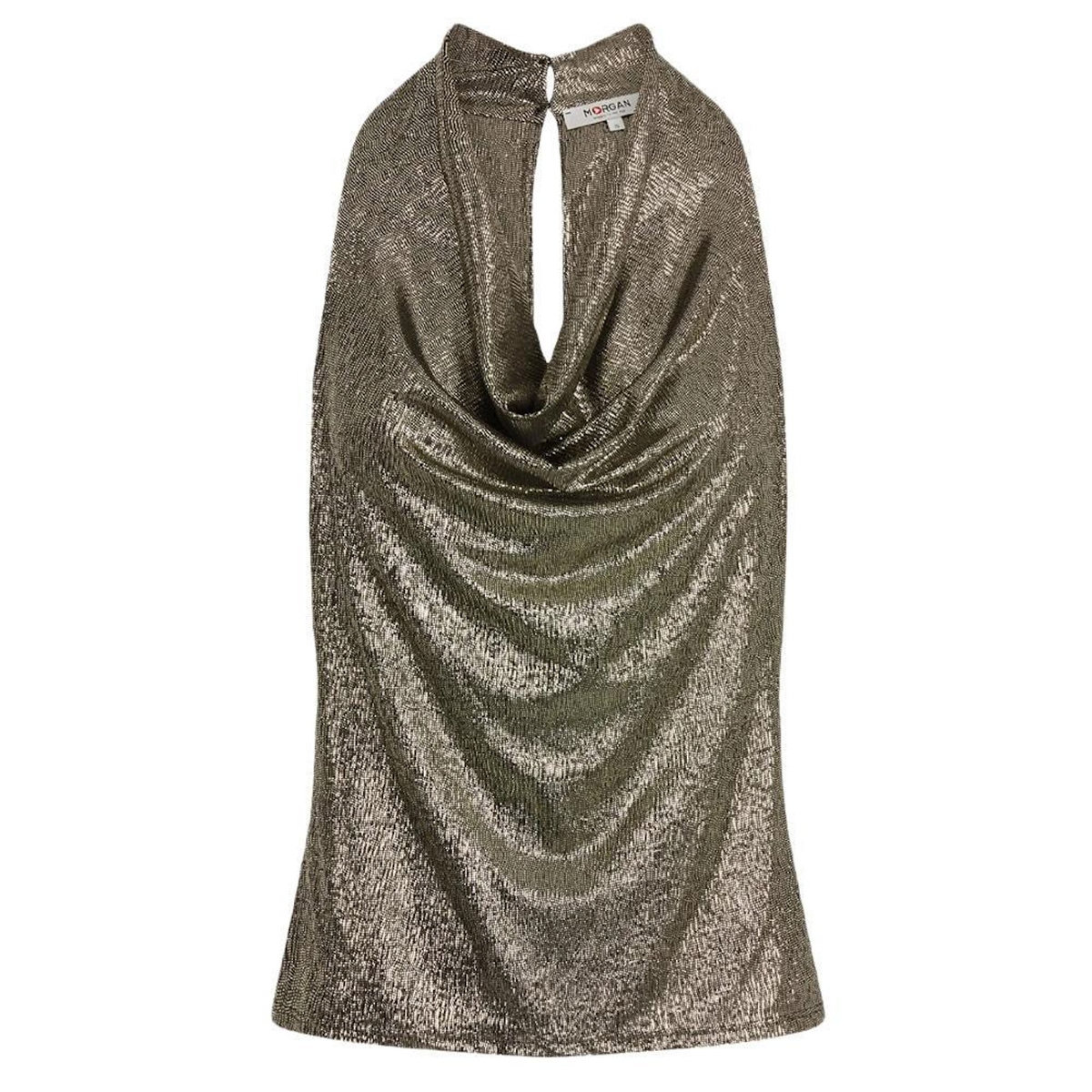 MORGAN T Shirt Doré/Noir Femme Morgan DREA