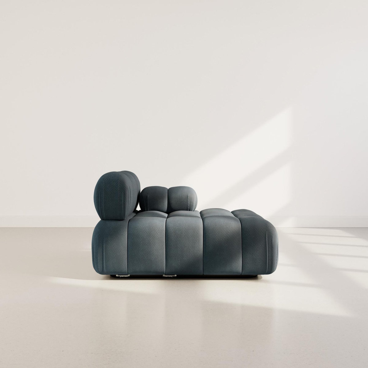 LISA DESIGN Ruby - module d'assise méridienne droite en velours texturé