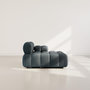 Voir la diapositive 6 : LISA DESIGN Ruby - module d'assise méridienne droite en velours texturé
