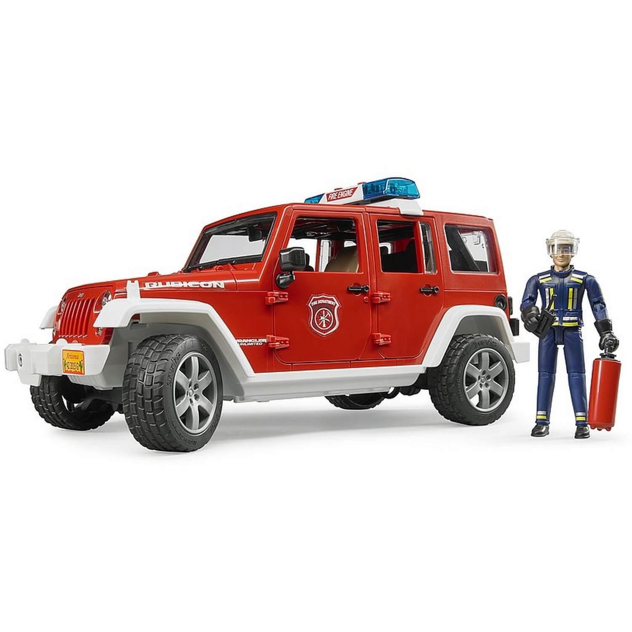 Bruder Véhicule pompier Jeep Wrangler Unlimited Rubicon
