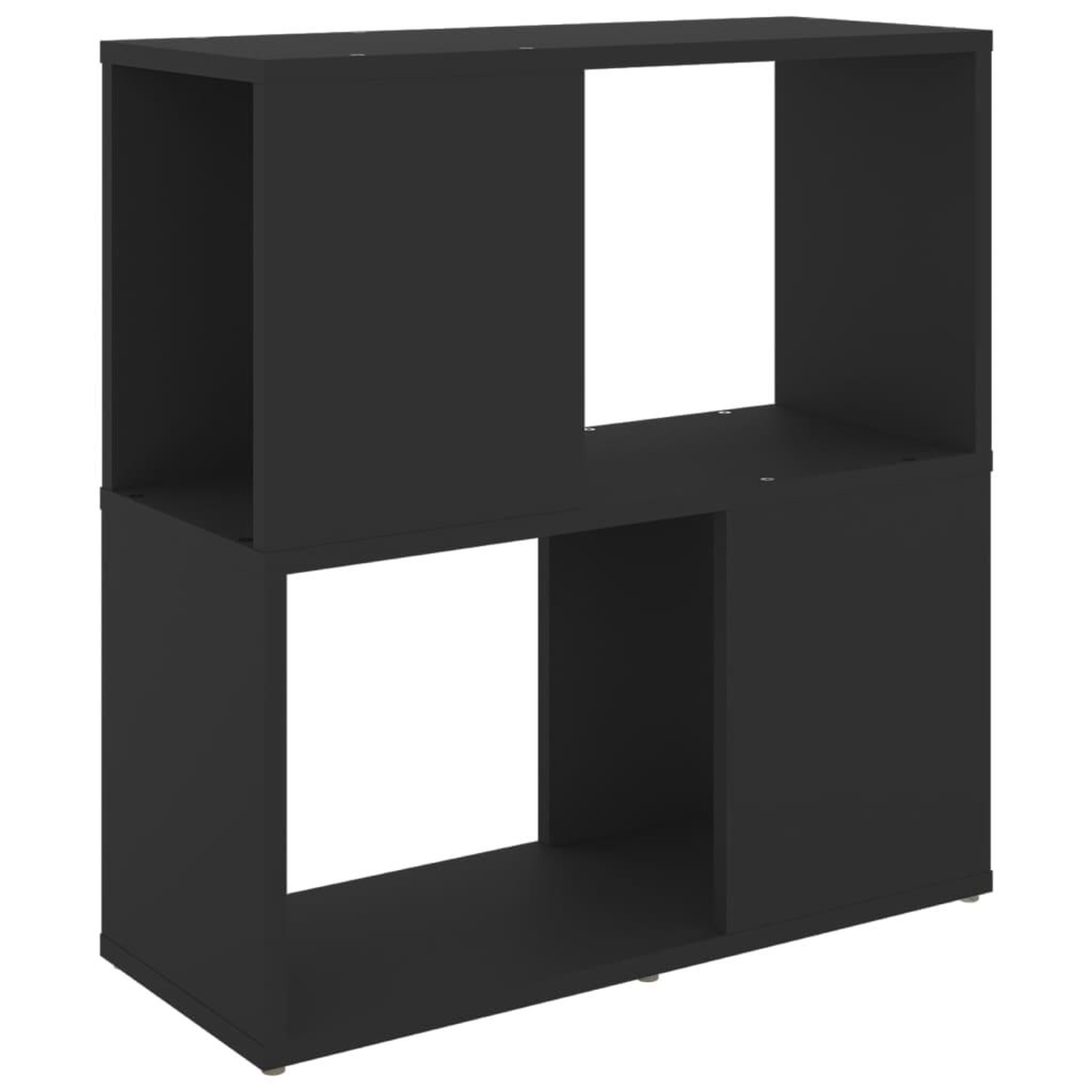 Voir la diapositive 2 : VIDAXL Bibliotheque Noir 60x24x63 cm Bois d'ingenierie