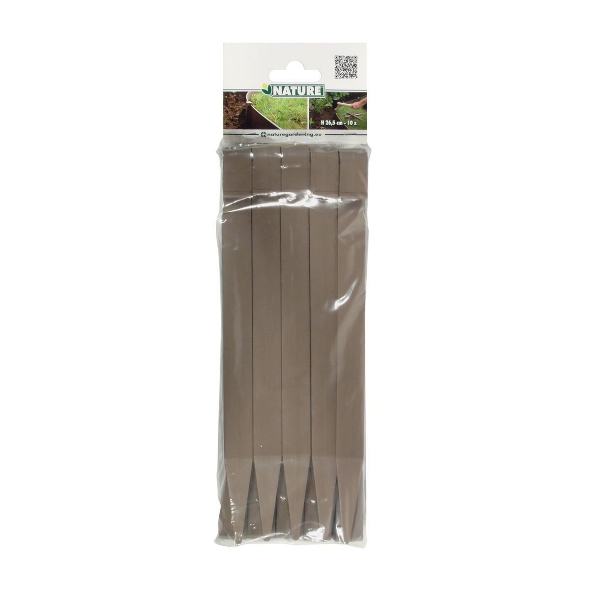 Nature Ancres pour bordure de jardin - PP, taupe  x10