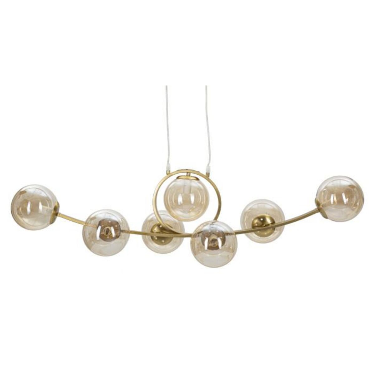 Paris Prix Lampe Suspension 7 Sphères  Japan  115cm Or