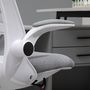 Voir la diapositive 6 : VINSETTO Vinsetto Chaise de bureau tissu lin hauteur réglable pivotante 360° accoudoirs relevables support lombaires réglable gris