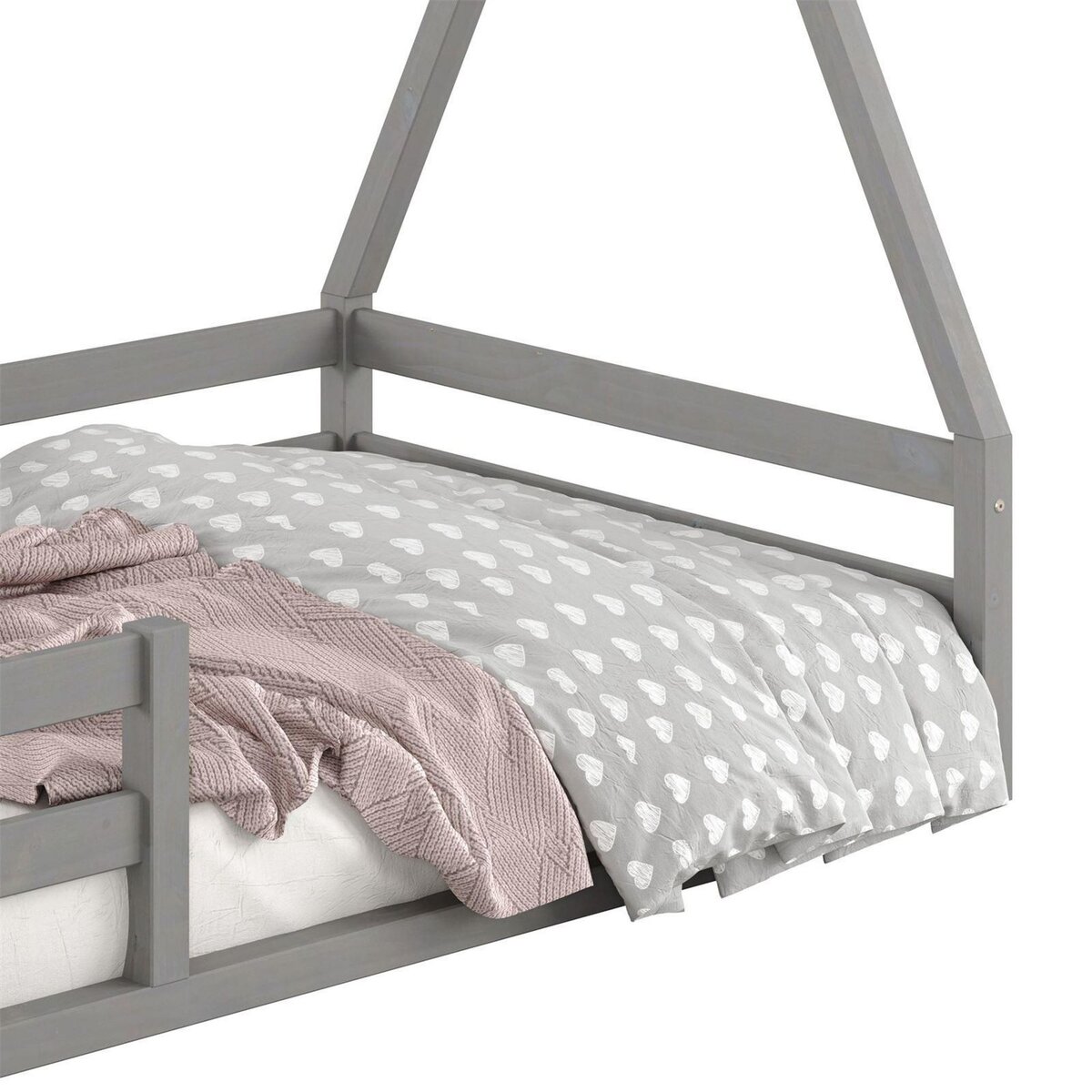 IDIMEX Lit cabane SILA 90 x 190 cm, en pin massif