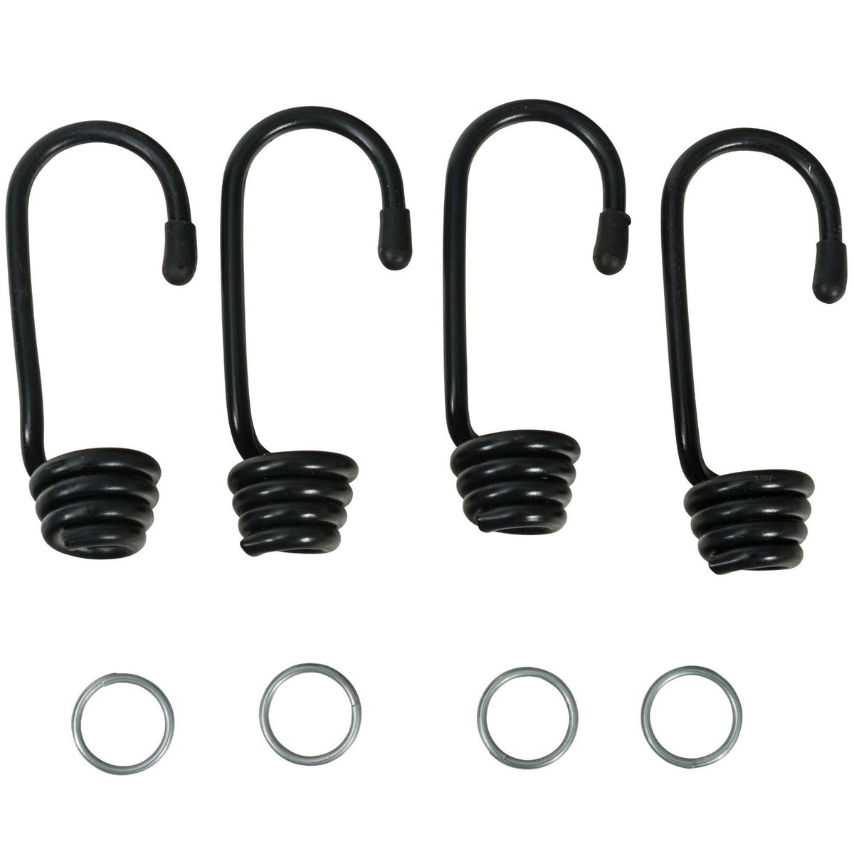 WERKAPRO Lot de 4 crochets et 4 bagues WERKA PRO pour tendeur élastique de Ø 8 mm