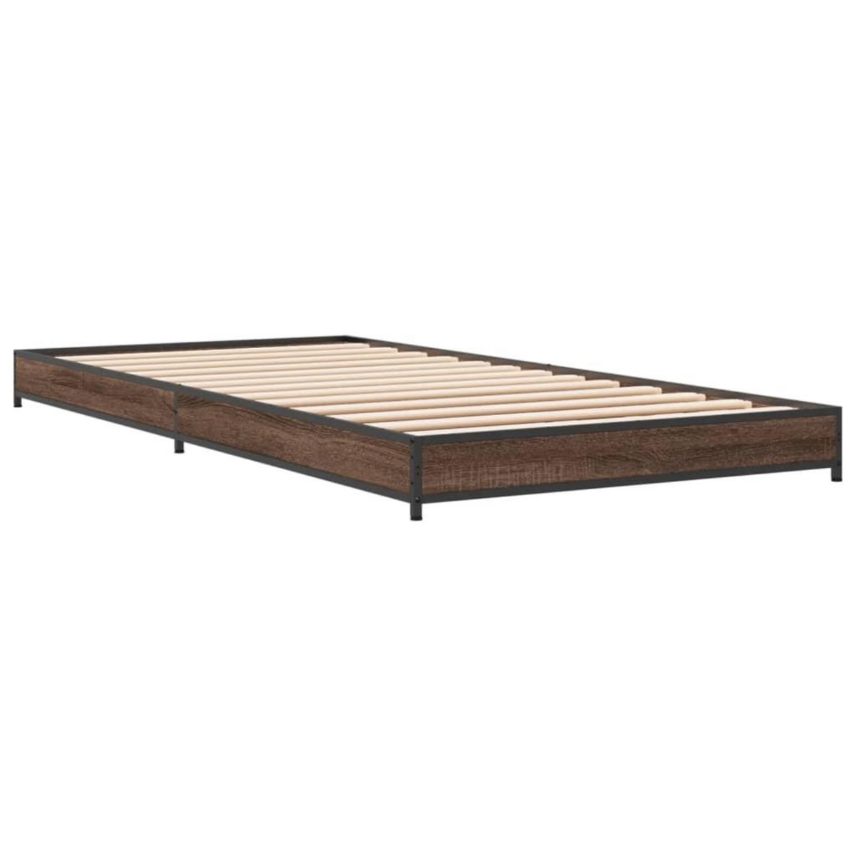 VIDAXL Cadre de lit sans matelas chene marron 75x190 cm