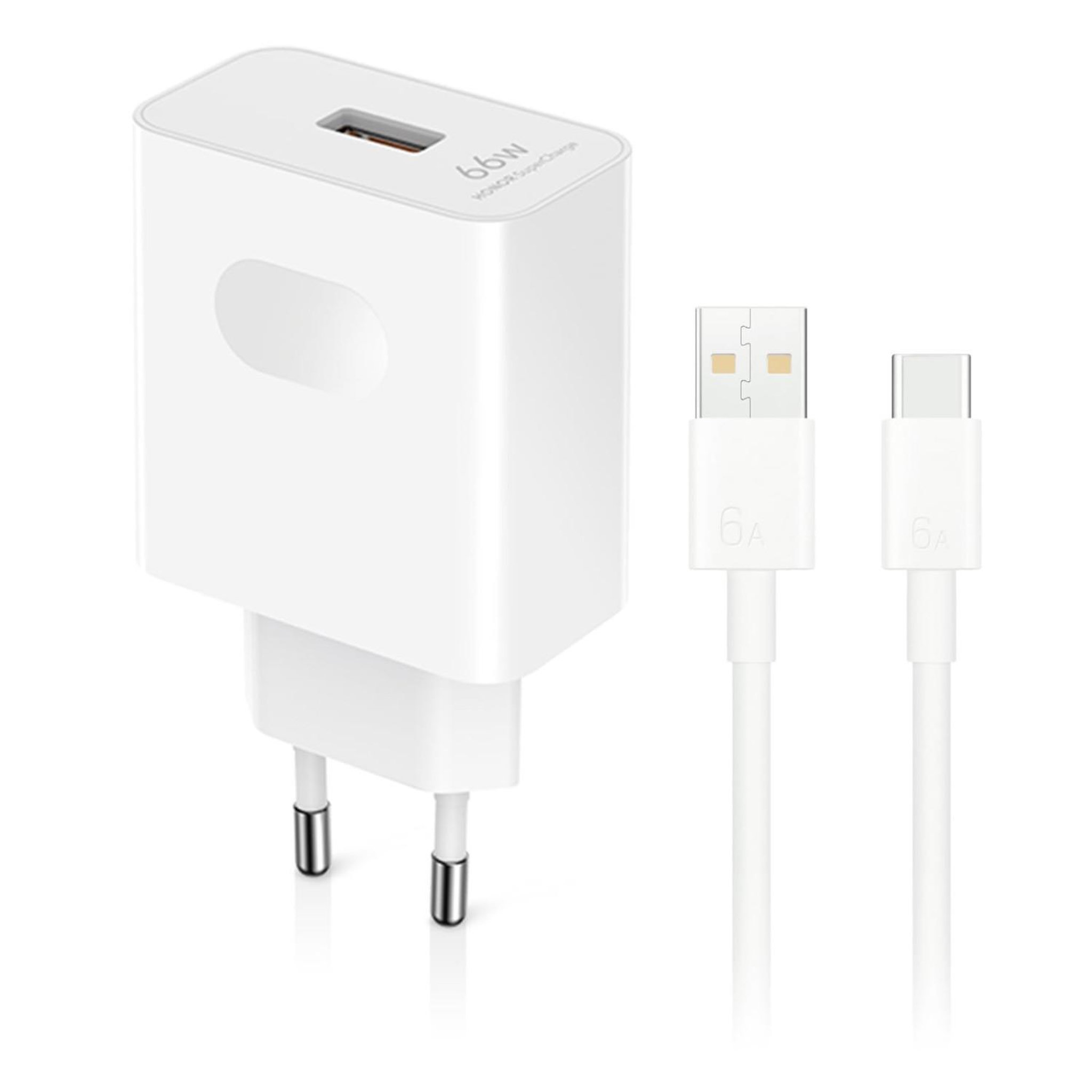 HONOR Honor supercharge chargeur mural 66w usb-a avec câble usb-c blanc