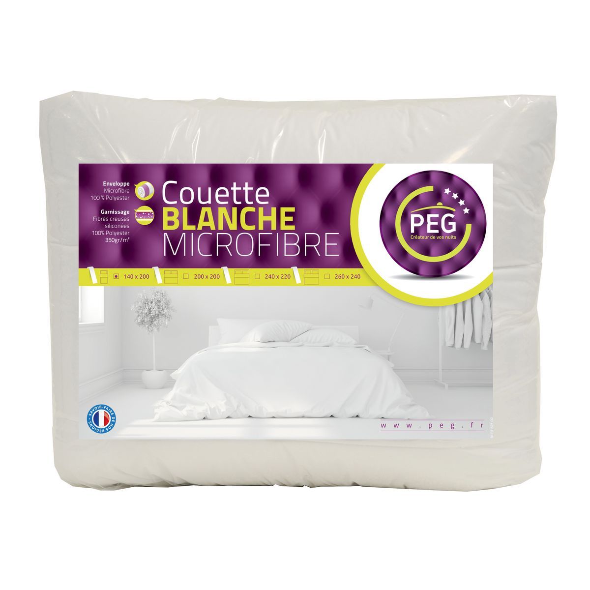 PEG Couette chaude en microfibre 350 g/m²