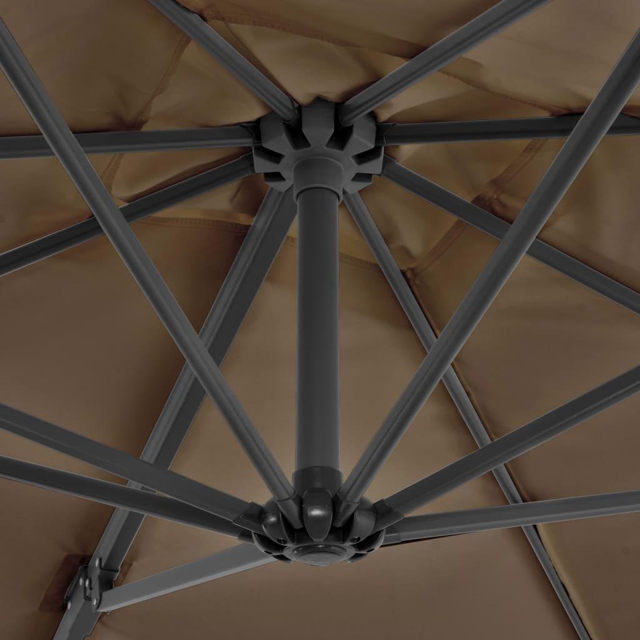 Voir la diapositive 5 : VIDAXL Parasol de jardin avec base portable taupe