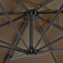 Voir la diapositive 5 : VIDAXL Parasol de jardin avec base portable taupe