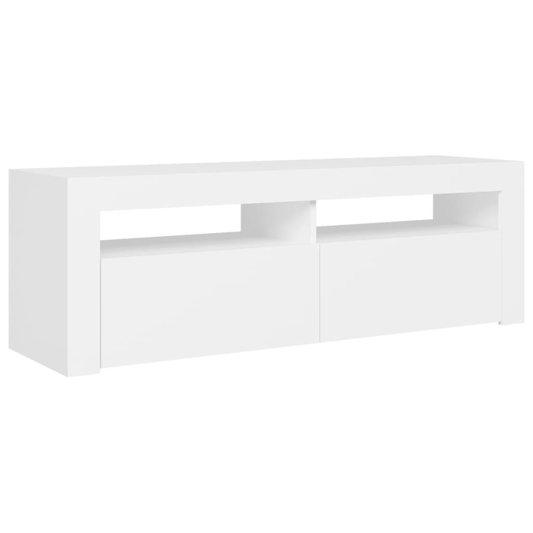 Voir la diapositive 3 : VIDAXL Meuble TV avec lumieres LED blanc 120x35x40 cm