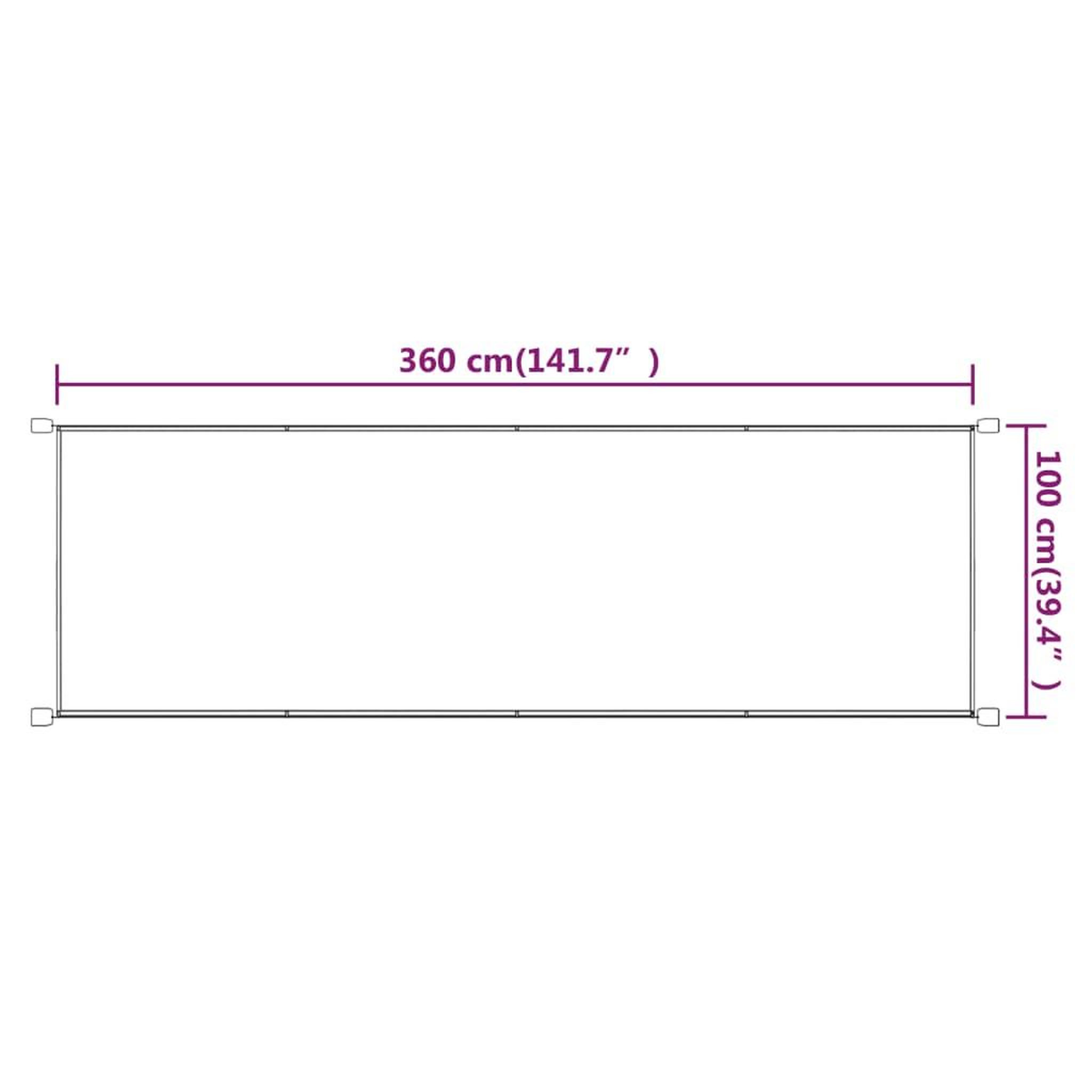 Voir la diapositive 6 : VIDAXL Auvent vertical Terre cuite 100x360 cm Tissu oxford