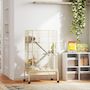 Voir la diapositive 2 : PAWHUT Cage mobile hamster rongeur furet 4 niveaux - 2 portes 3 rampes bac profond roulettes gamelle biberon - 69 x 44 x 120 cm - beige