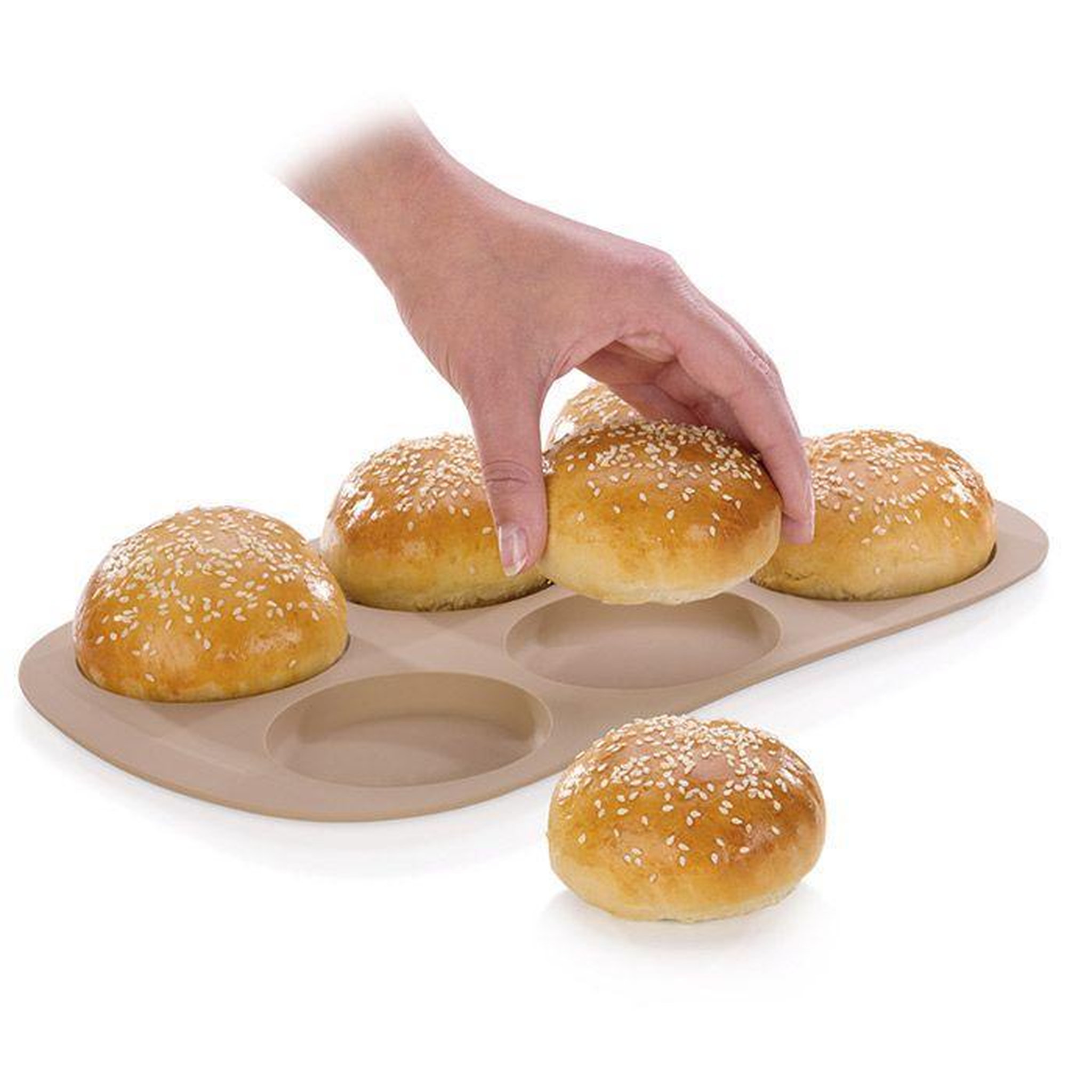Voir la diapositive 5 : Tescoma Moule à buns en silicone x 6 - tescoma