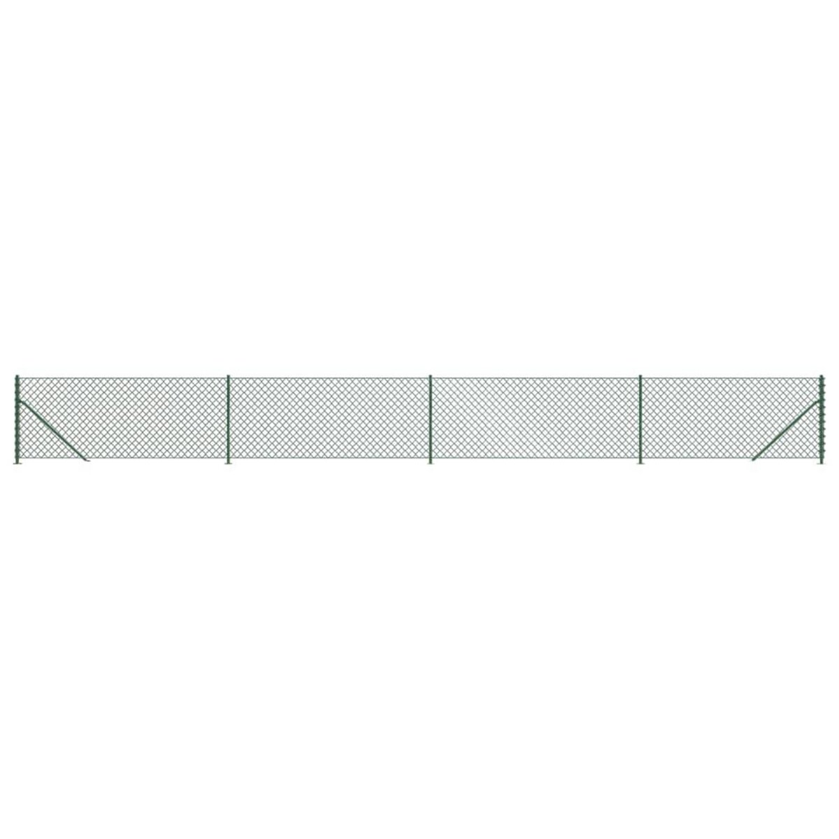 VIDAXL Cloture a mailles losangees avec bride vert 1x10 m