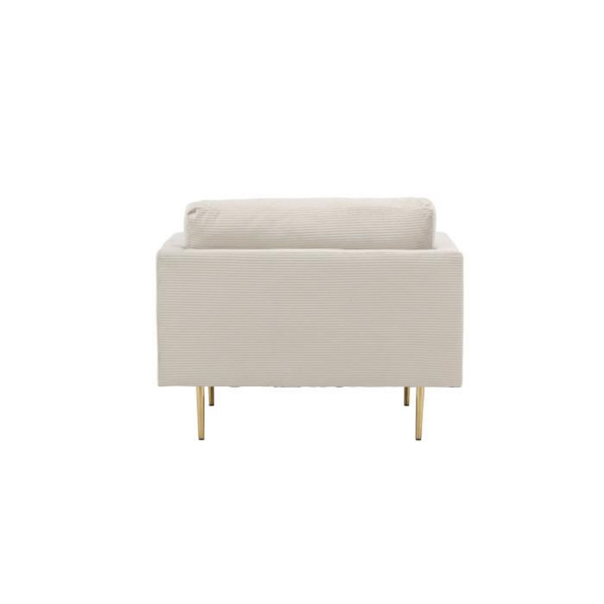 Paris Prix Fauteuil Design Velours Côtelé  Boom  110cm Beige Clair
