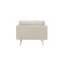Voir la diapositive 5 : Paris Prix Fauteuil Design Velours Côtelé  Boom  110cm Beige Clair